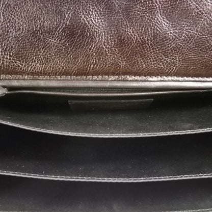 Saint Laurent Leather Byzance Flap Bag Bronze 6 of 9