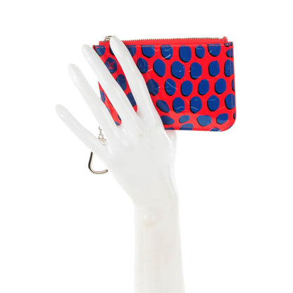 Louis Vuitton Vernis Jungle Dots Key Pouch Coquelicot Denim 2 of 7