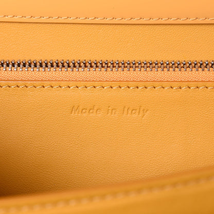 Celine Spazzolato Calfskin Medium Classic Box Flap Bag Corn 5 of 10