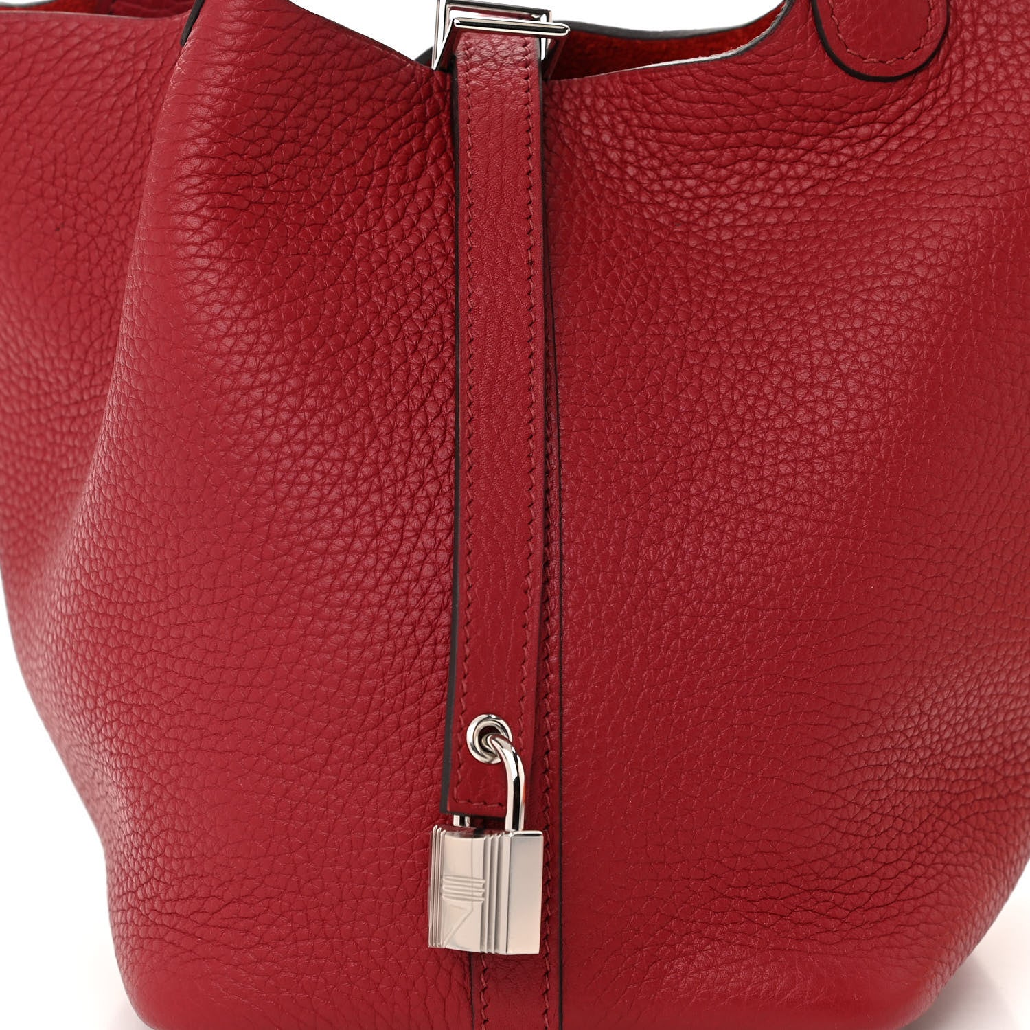 Hermes Taurillon Clemence Picotin Lock 18 PM Rouge Grenat 8 of 11