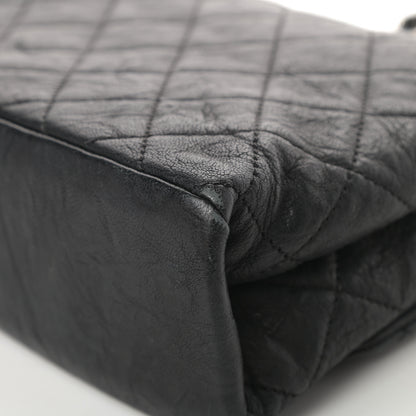 Chanel Crumpled Lambskin Quilted Medium Single Flap Black 11 of 13