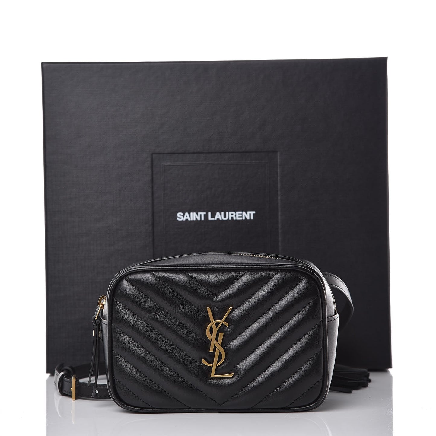 Calfskin Matelasse Monogram Lou Belt Bag Black