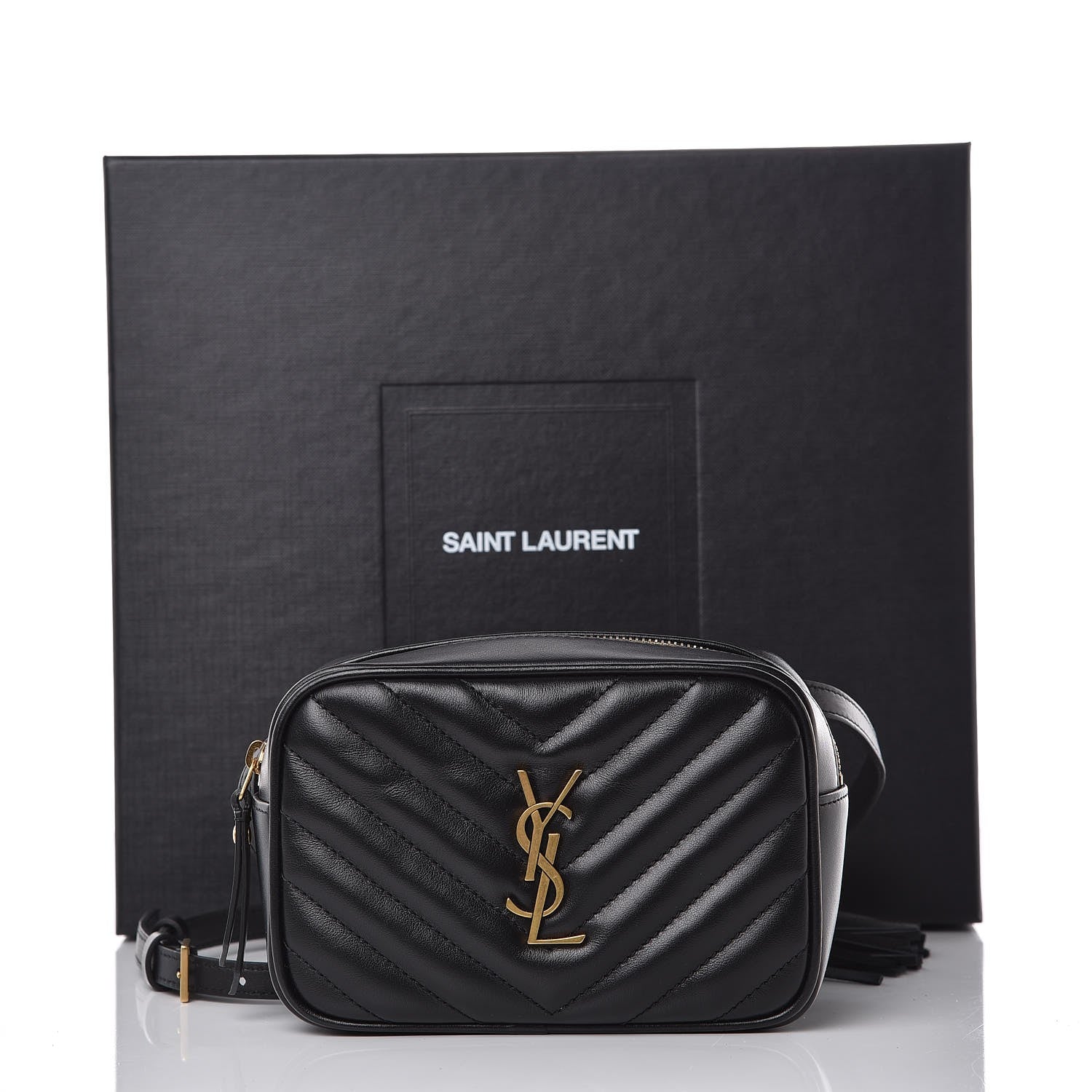 Saint Laurent Calfskin Matelasse Monogram Lou Belt Bag Black 8 of 8