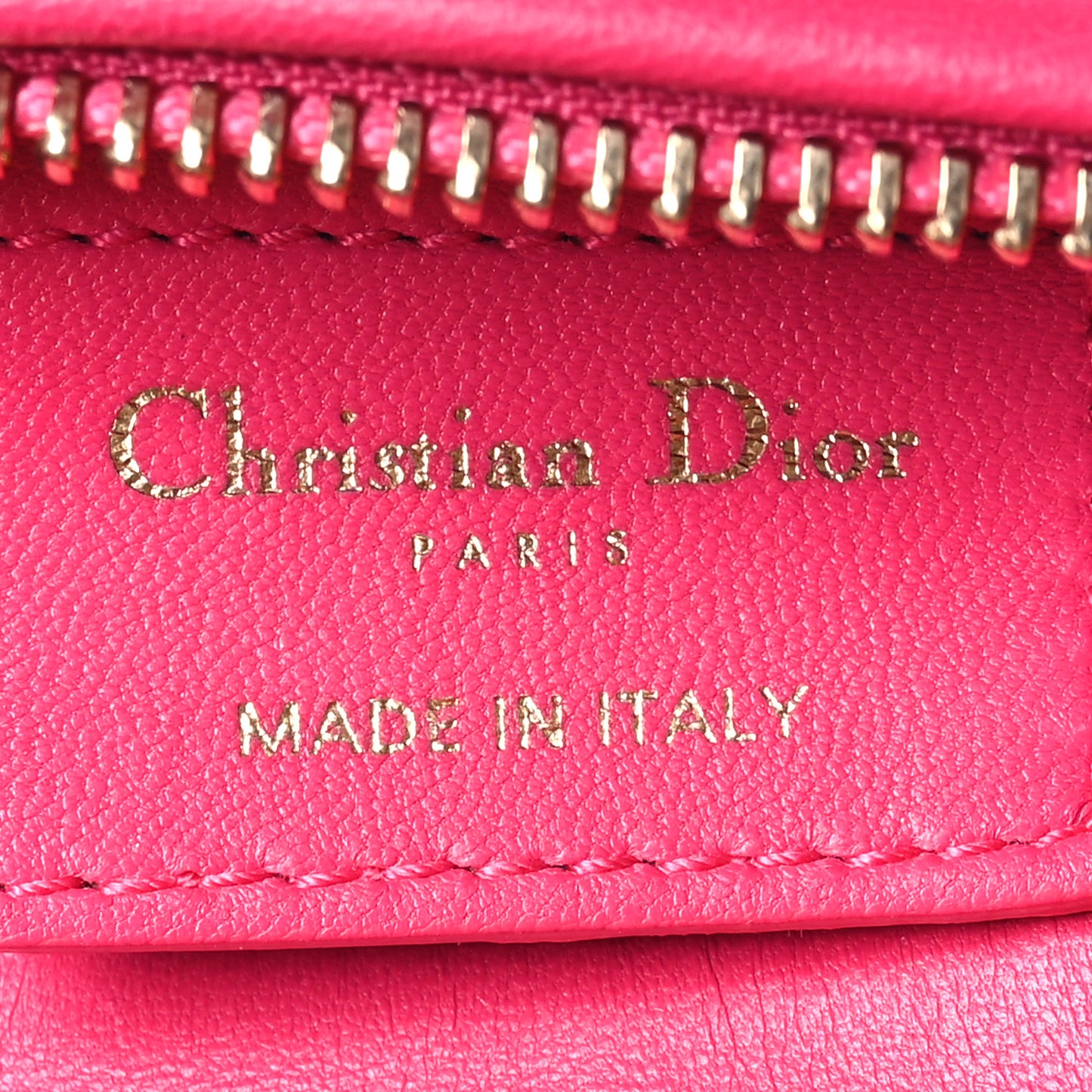 Lambskin Cannage Medium Lady Dior Fuchsia