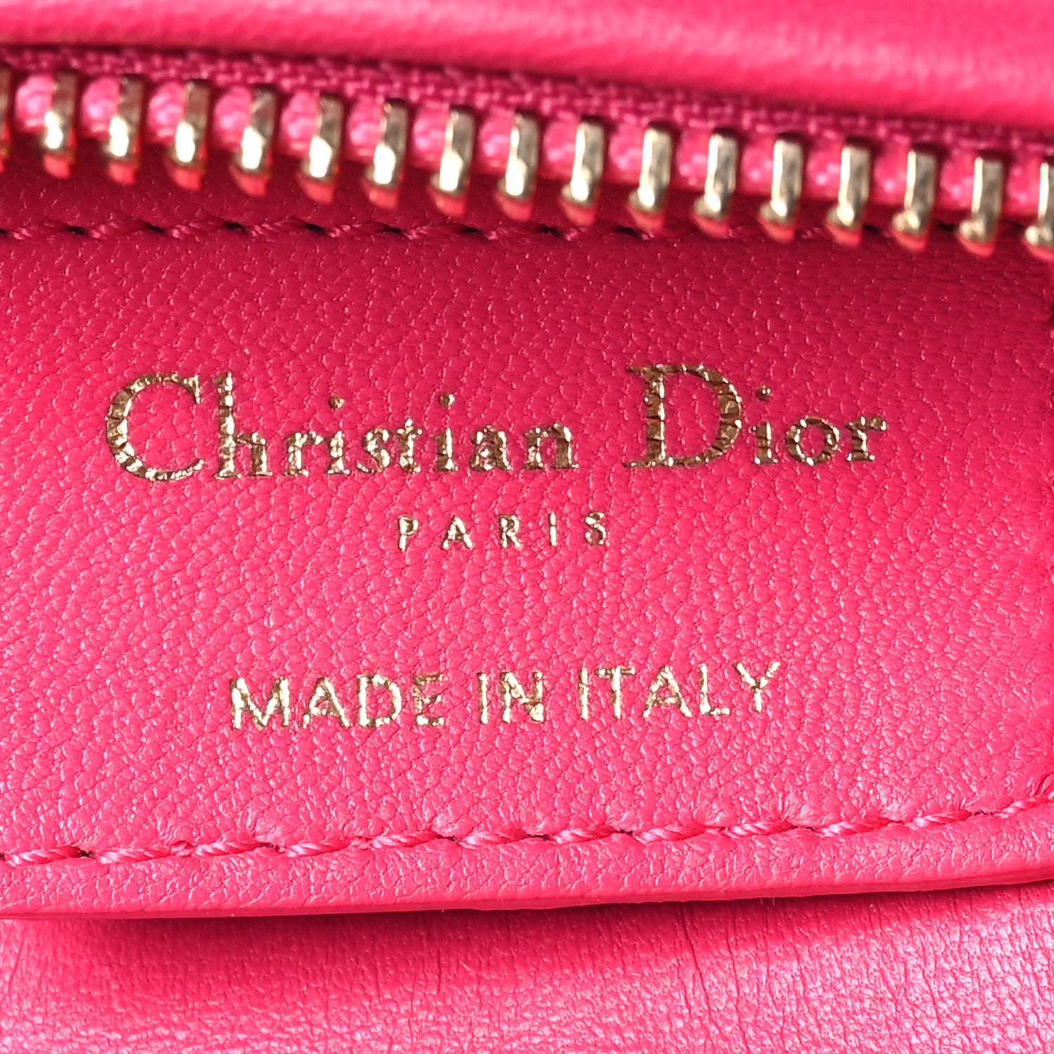 Christian Dior Lambskin Cannage Medium Lady Dior Fuchsia 6 of 10