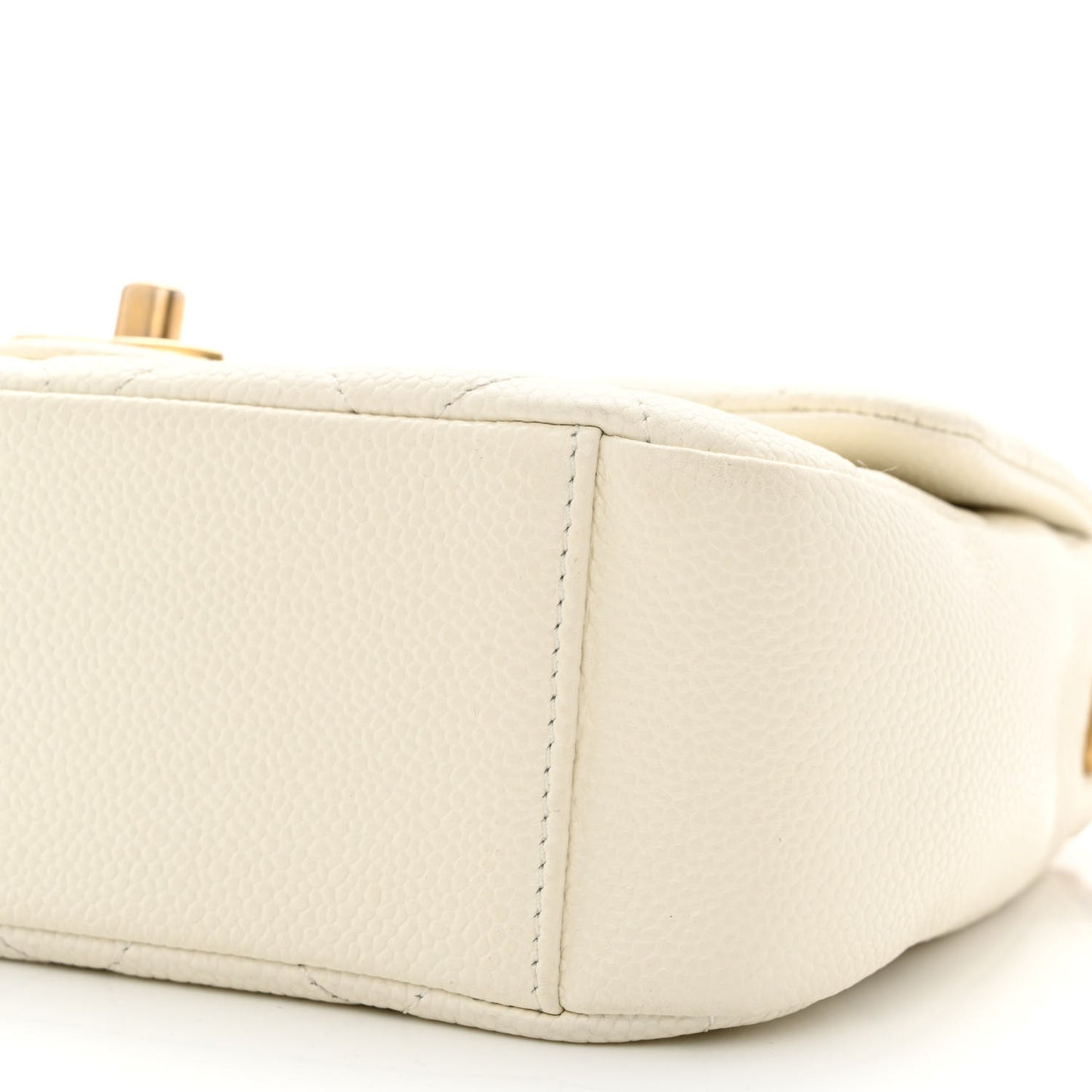Caviar Quilted Chain Soul Flap White