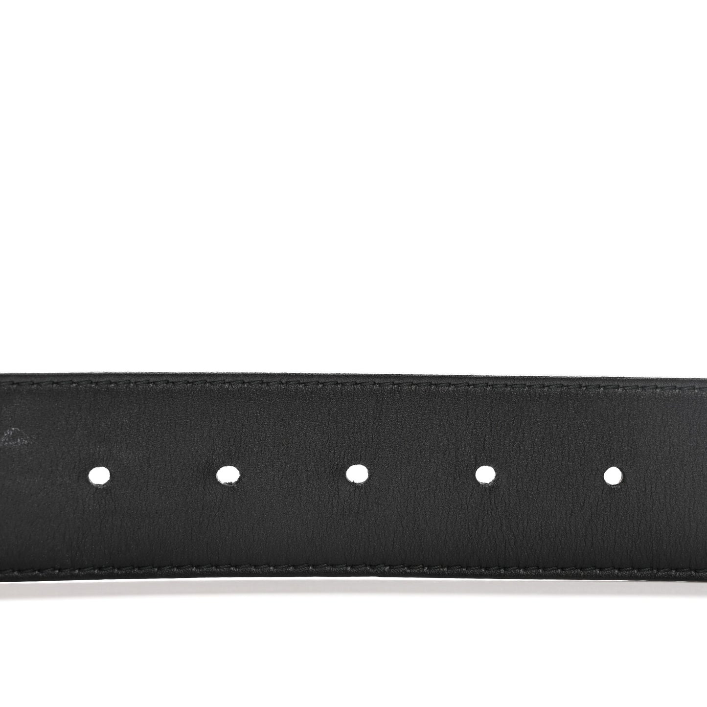 Moon Calfskin Nickel Double G 40mm Belt 80 32 Black