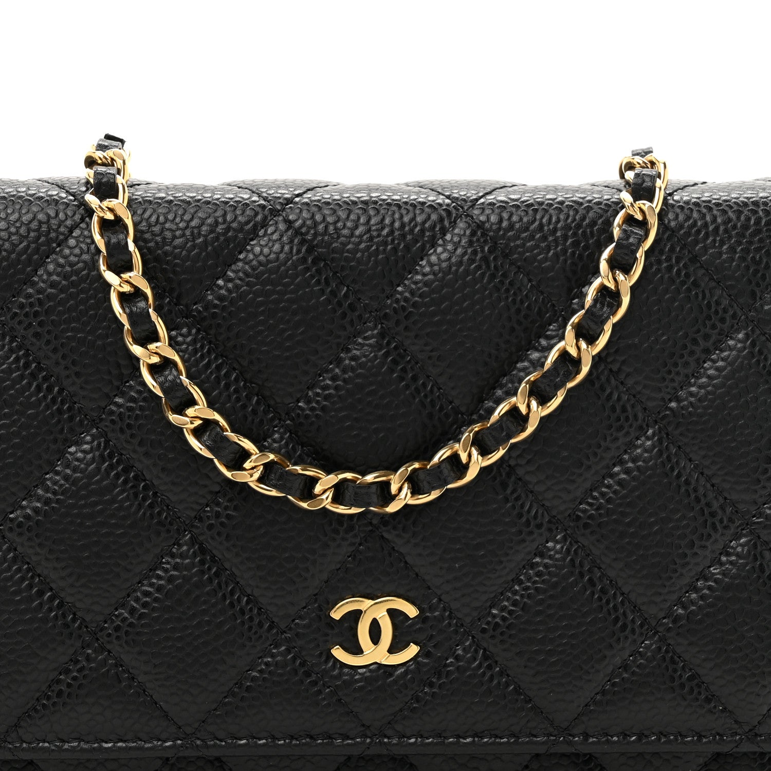Chanel Caviar Quilted Wallet On Chain WOC Black 9 of 12