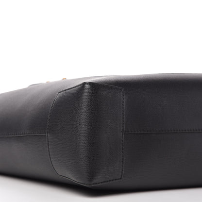 Burberry Calfskin Crest Embossed Small Tote Black 6 of 9