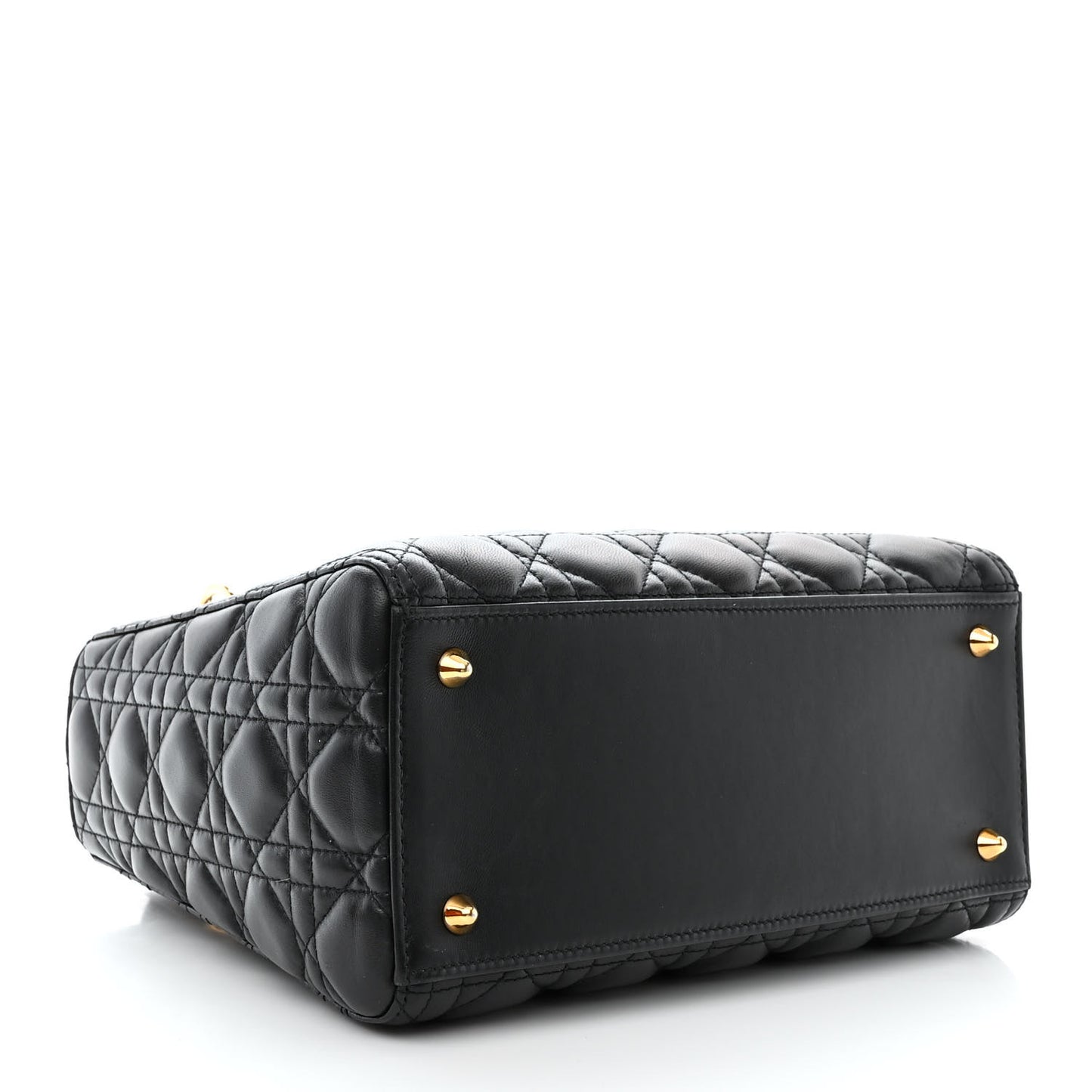 Lambskin Cannage Medium Lady Dior Black