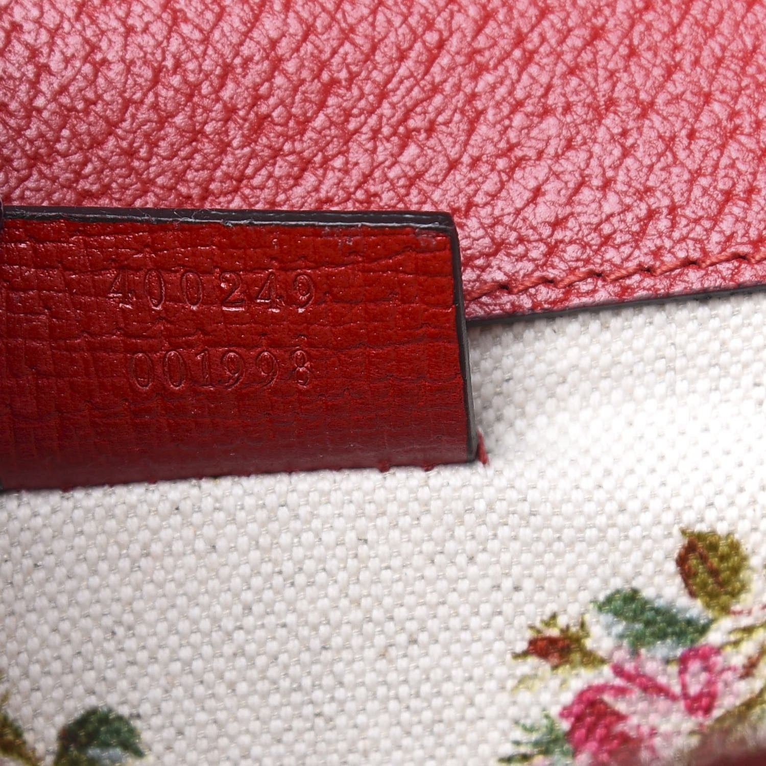 Gucci Calfskin Web Floral Embroidered Small Dionysus Shoulder Bag Hibiscus Red 8 of 9