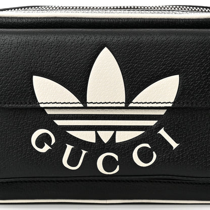 Gucci X ADIDAS Textured Dollar Calfskin Belt Bag Black 8 of 10