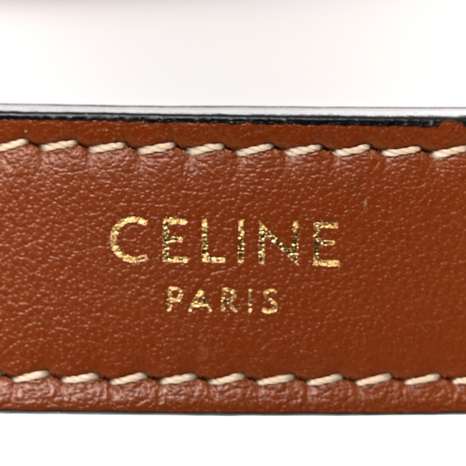 Celine Smooth Calfskin Triomphe Embroidered Ava Shoulder Bag Tan 6 of 11