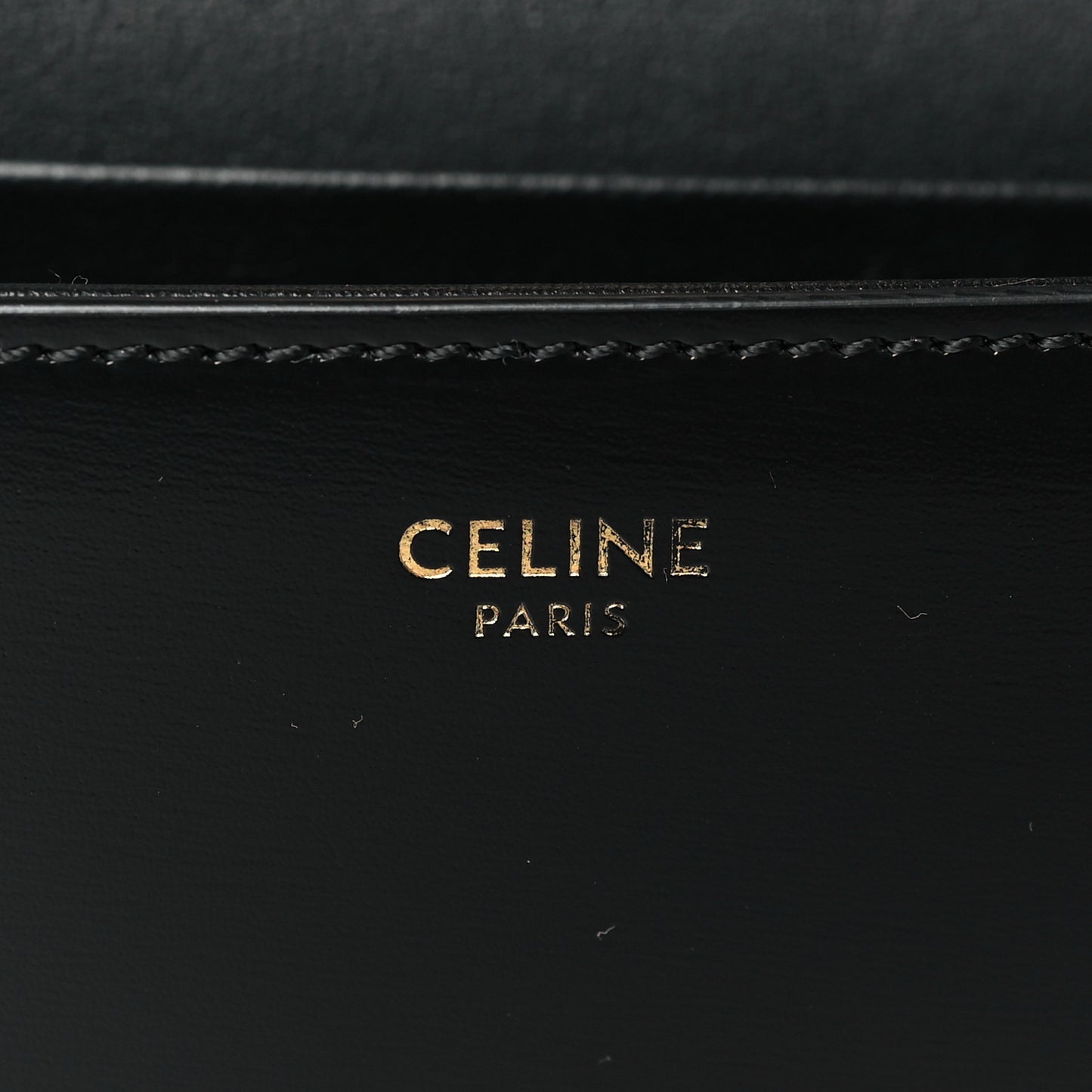 Shiny Calfskin Triomphe Shoulder Bag Black
