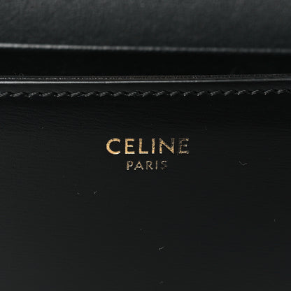 Celine Shiny Calfskin Triomphe Shoulder Bag Black 6 of 9