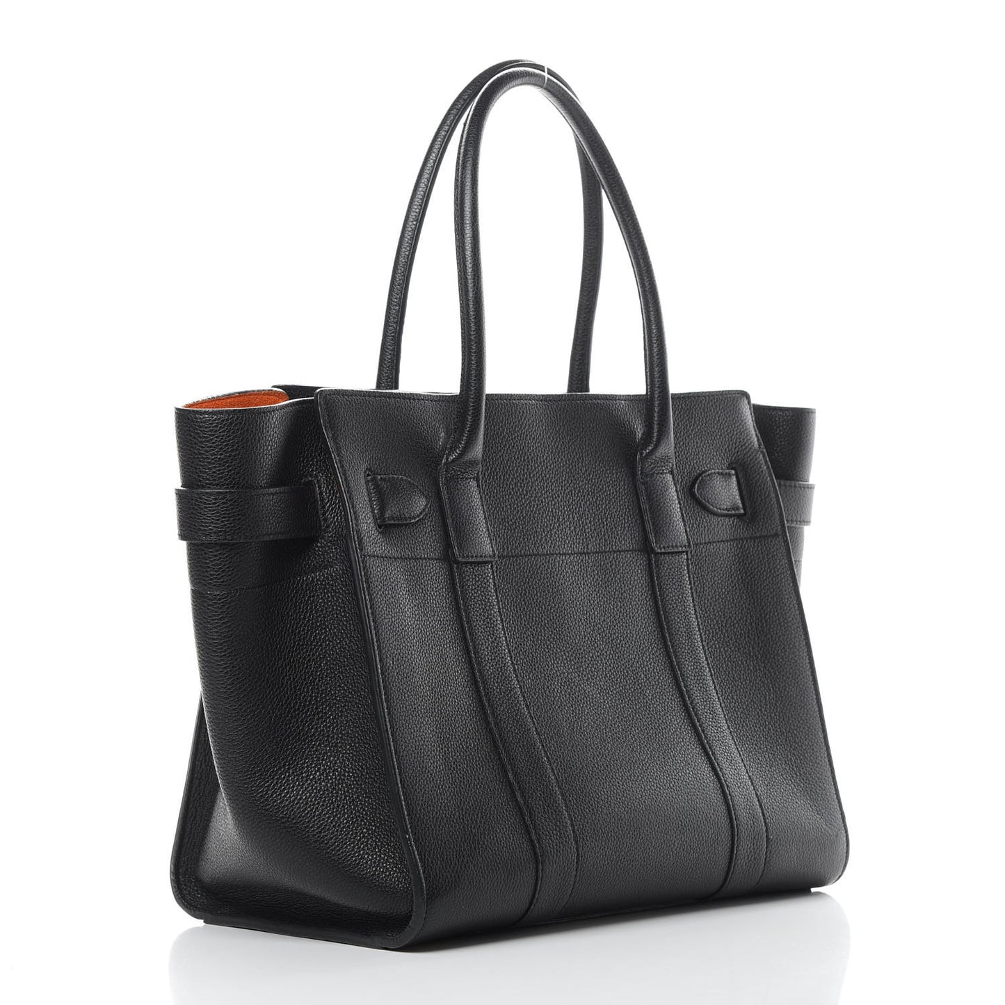 Grain Vegetable Tanned Calfskin Zipped Bayswater Black