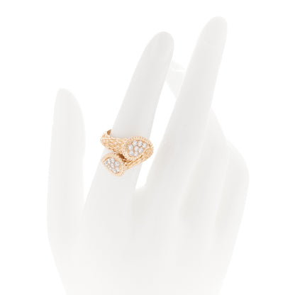Boucheron 18K Rose Gold Diamond Toi e Moi Serpent Boheme Ring 53 6.25 2 of 4