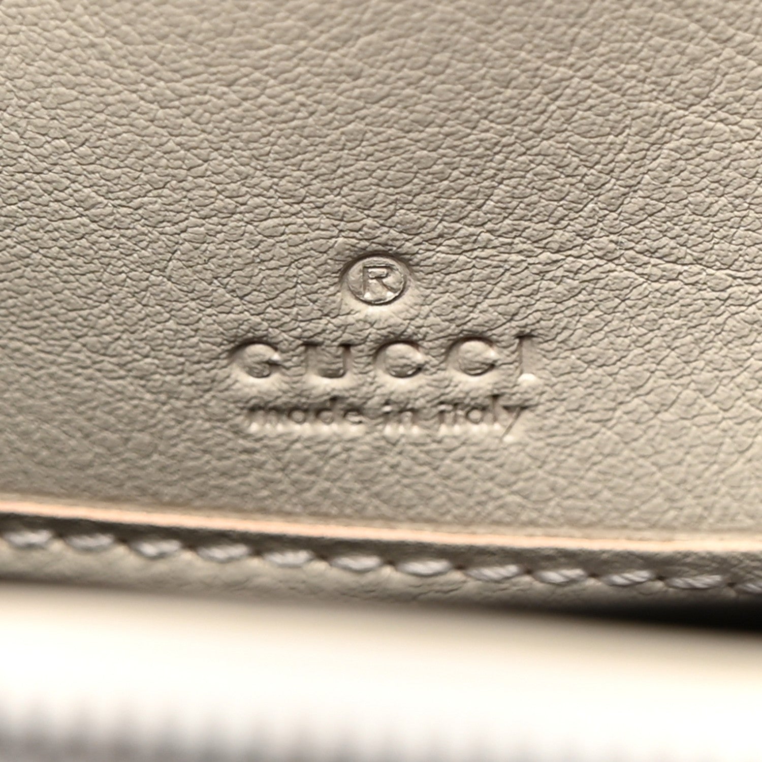 Gucci Wonka Grain Calfskin Diana Zip Around Continental Wallet Mystic White 6 of 8