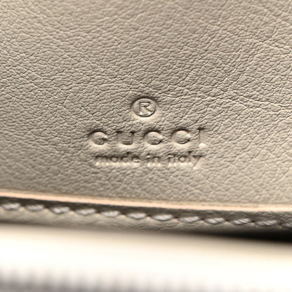 Gucci Wonka Grain Calfskin Diana Zip Around Continental Wallet Mystic White 6 of 8