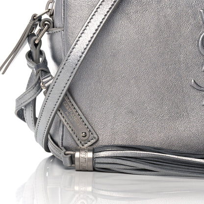 Saint Laurent Metallic Calfskin Monogram Small Lou Camera Bag Silver 7 of 14