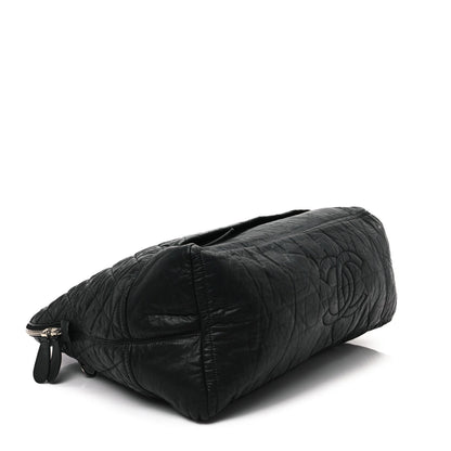 Chanel Coated Canvas Quilted Large Garment Travel Bag Black 3 of 12