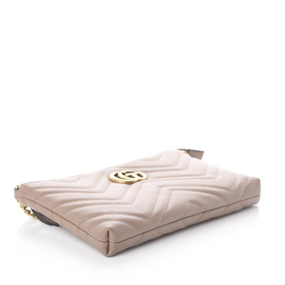 Gucci Calfskin Matelasse Mini GG Marmont Chain Bag Porcelain Rose 3 of 5