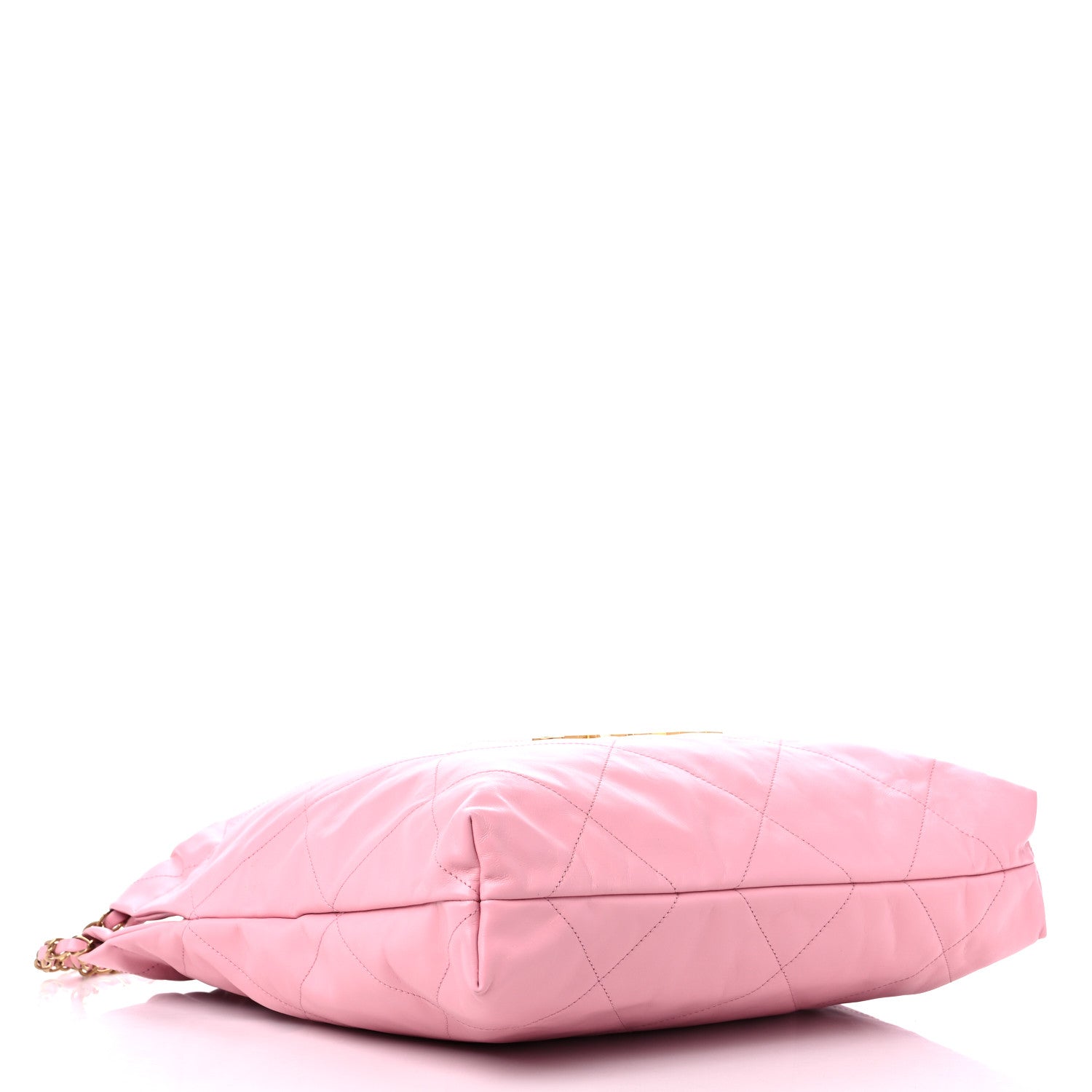Chanel Shiny Calfskin Quilted Chanel 22 Drawstring Bag Light Pink 4 of 11
