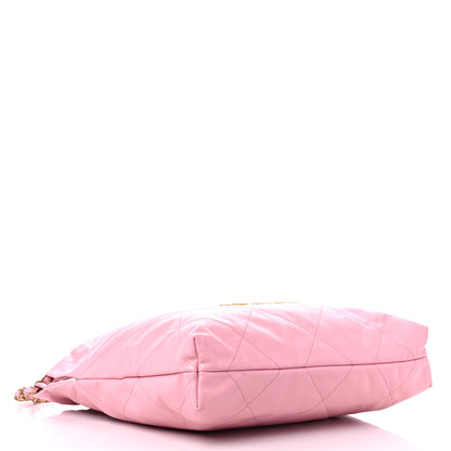 Chanel Shiny Calfskin Quilted Chanel 22 Drawstring Bag Light Pink 4 of 11