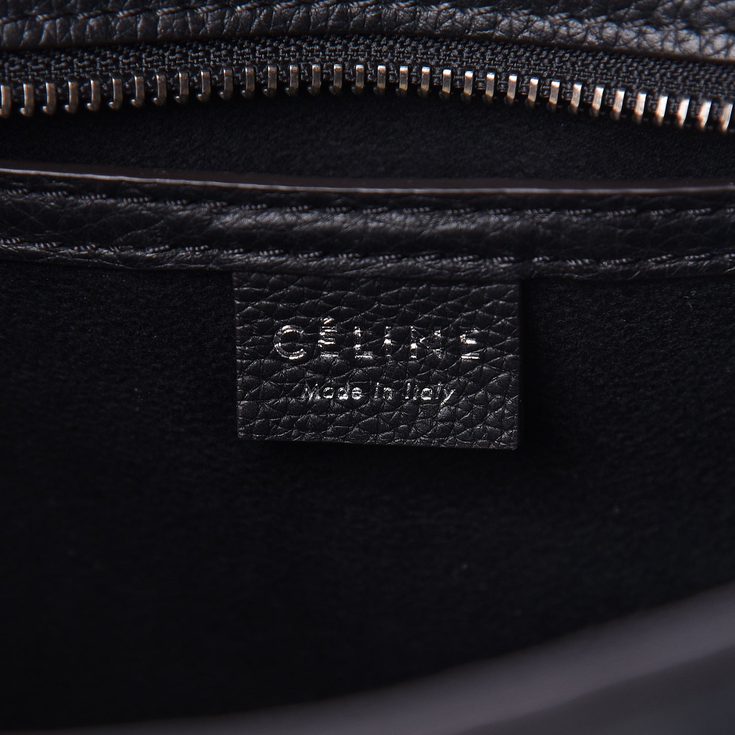 Drummed Calfskin Nano Luggage Black