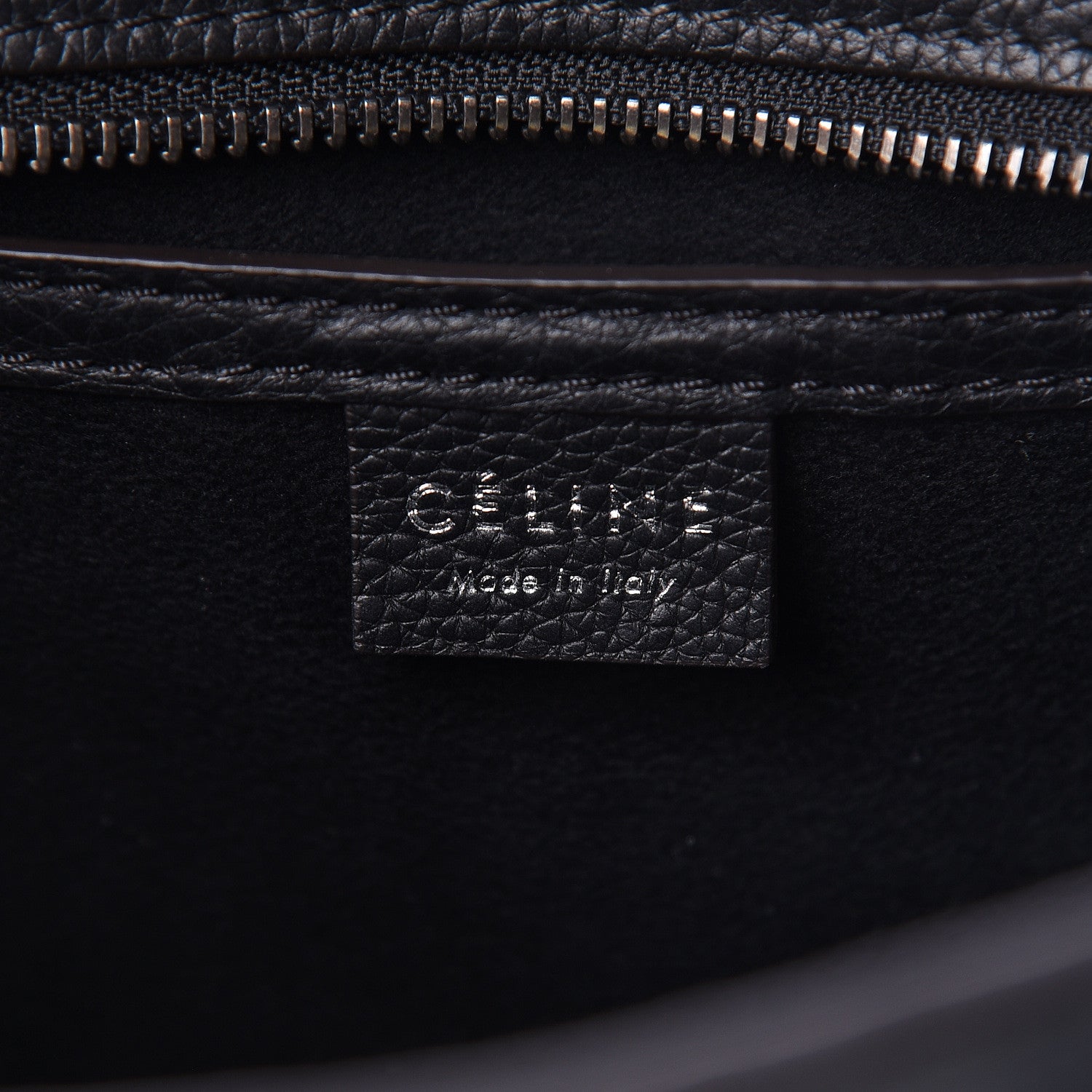 Celine Drummed Calfskin Nano Luggage Black 7 of 12