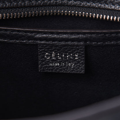 Celine Drummed Calfskin Nano Luggage Black 7 of 12