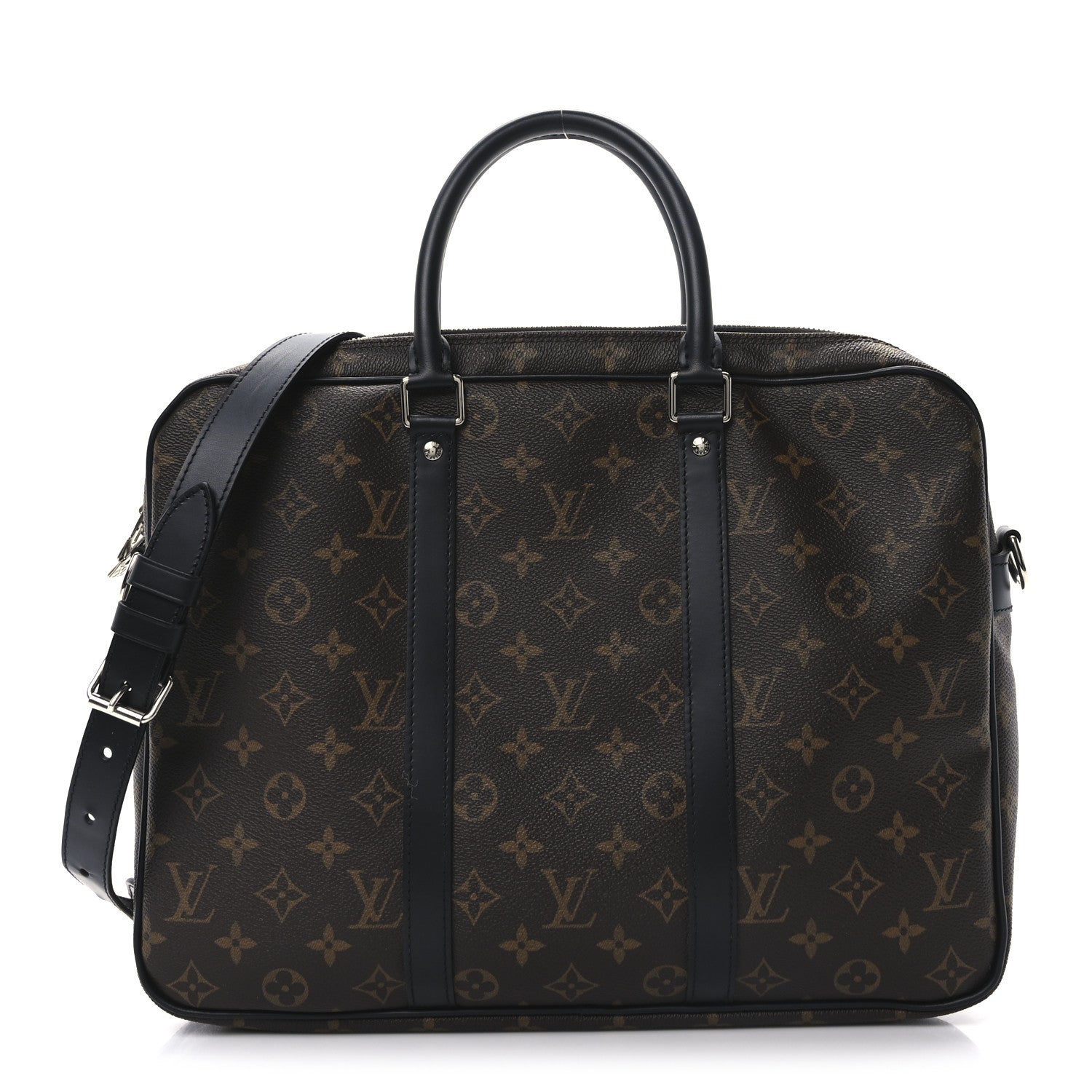 Louis Vuitton Monogram Macassar Porte Documents Voyage Soft Briefcase 1 of 9