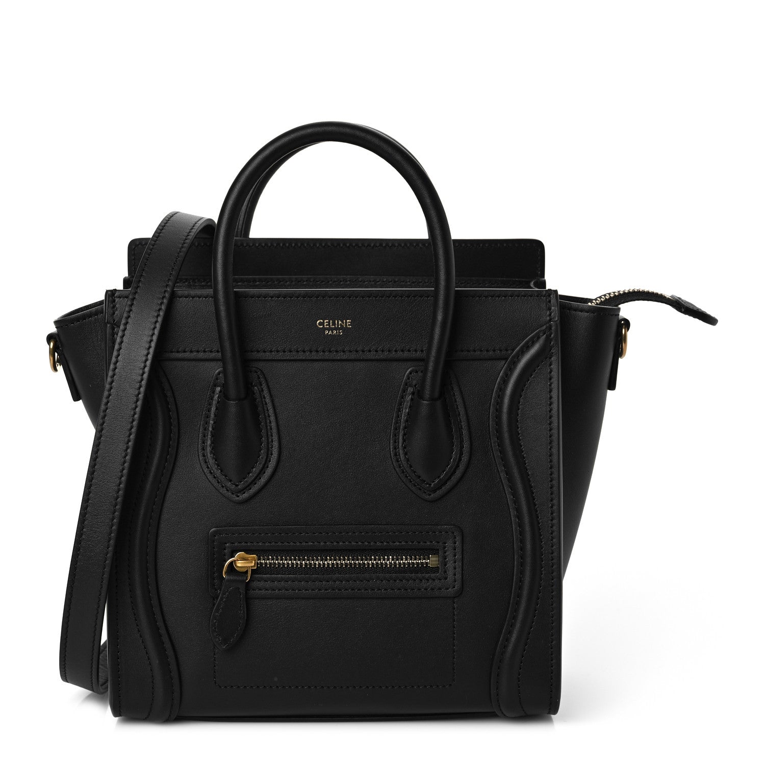 Celine Smooth Calfskin Nano Luggage Black 1 of 8