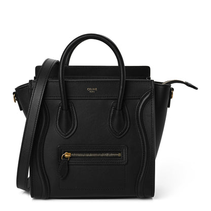 Celine Smooth Calfskin Nano Luggage Black 1 of 8