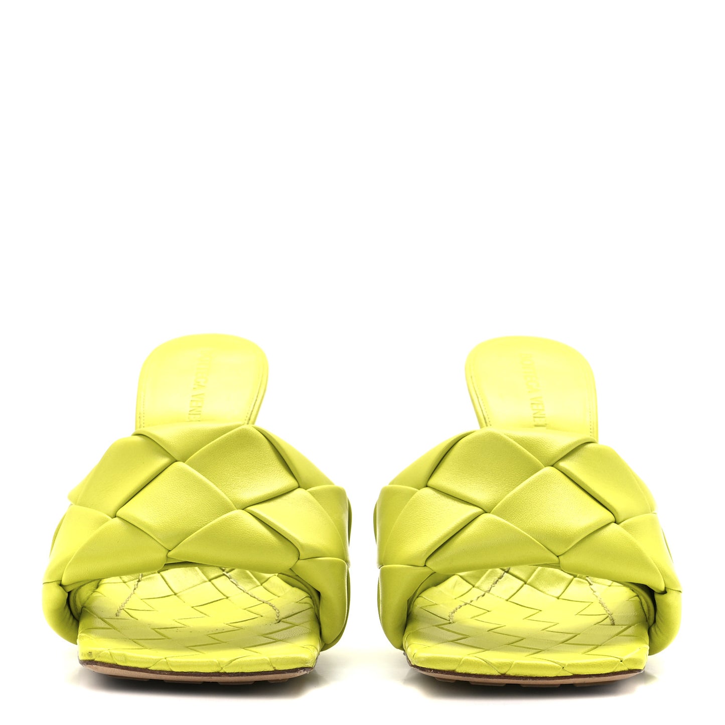 Nappa Maxi Intrecciato Lido 90mm Mule Sandals 36.5 Kiwi