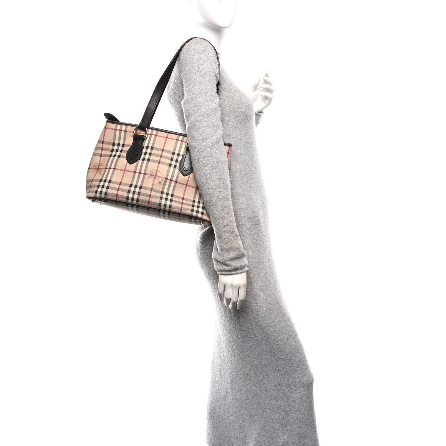 Burberry Haymarket Check Medium Regent Tote Chocolate 2 of 10
