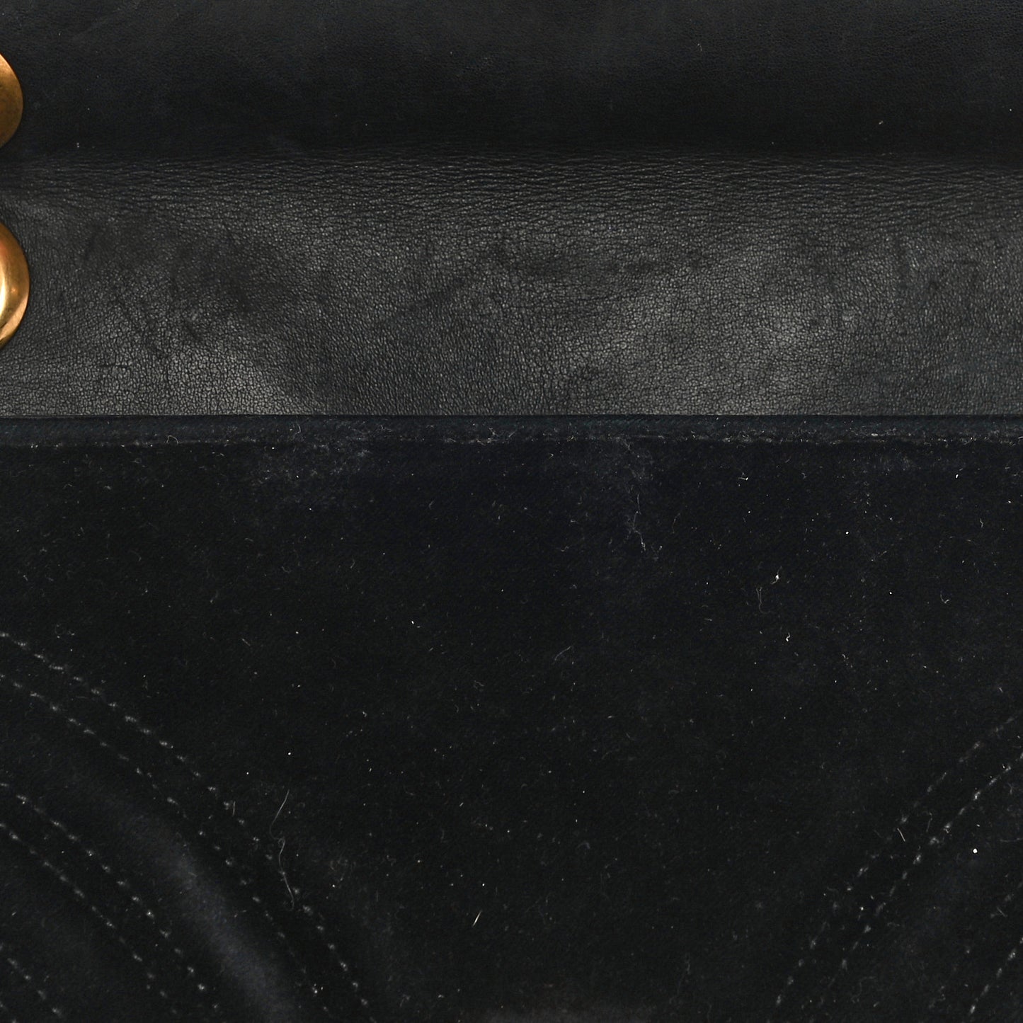 Velvet Matelasse Small GG Marmont Shoulder Bag Black