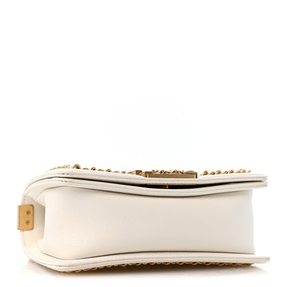 Chanel Caviar Quilted Small Chain Around Boy Flap White 4 of 13