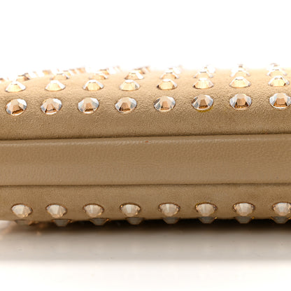 Gucci Suede Swarovski Crystal Clutch Beige 8 of 9