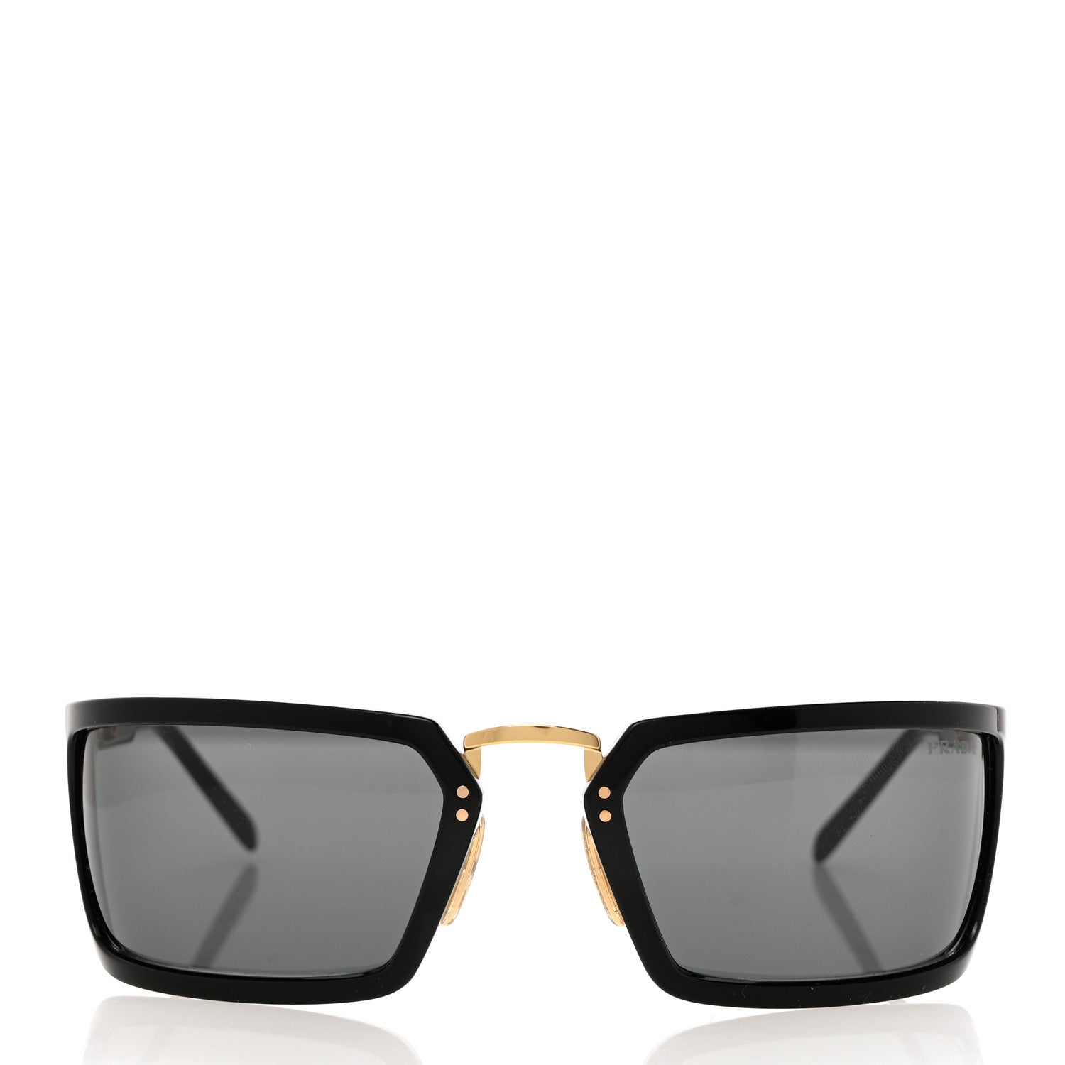 Prada Acetate Sunglasses SPR A11 Black Gold 2 of 8