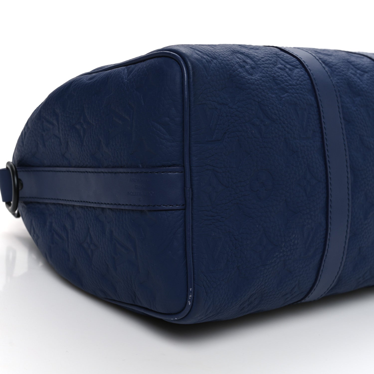 Louis Vuitton Monogram Taurillon Keepall Bandouliere 35 Blue 8 of 12