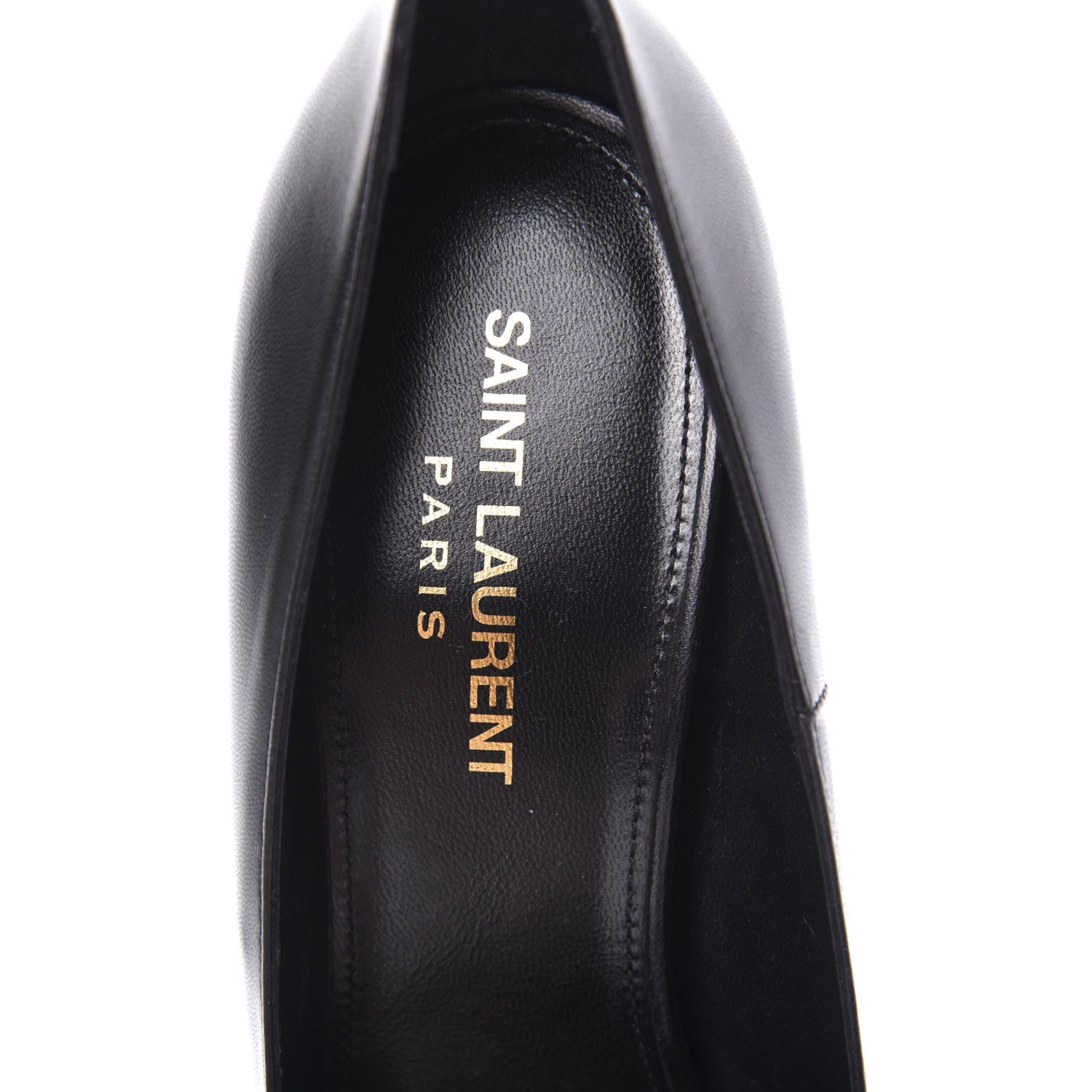 Saint Laurent Calfskin Opyum 110 Pumps 37 Black Gold 7 of 10