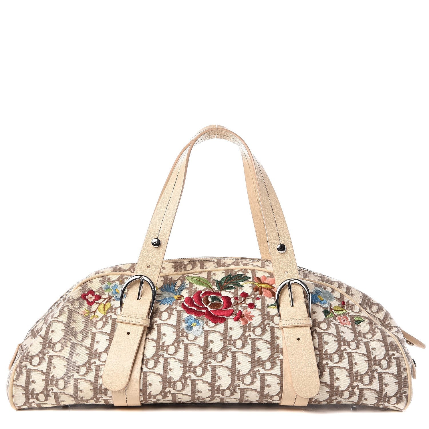 Christian Dior Monogram Vintage Flowers Bowler Beige 1 of 7