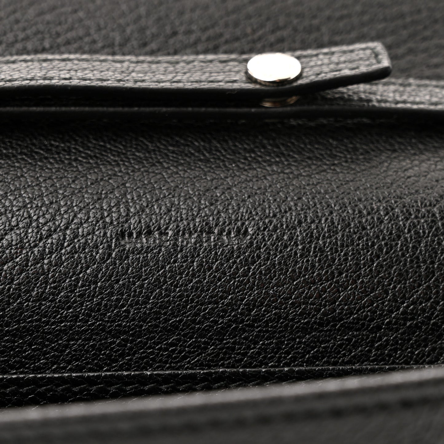 Goatskin Madras Crystal Pearl Flap Clutch Black