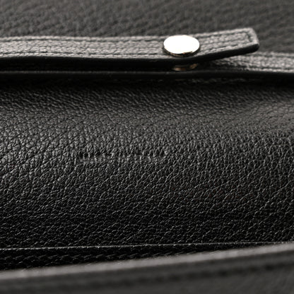Miu Miu Goatskin Madras Crystal Pearl Flap Clutch Black 8 of 12