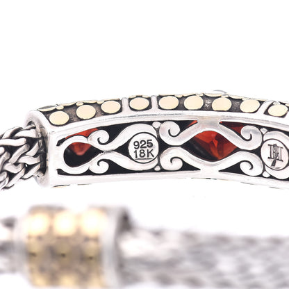 John Hardy Sterling Silver 18K Yellow Gold Garnet Kali Dot Station Bracelet 4 of 4