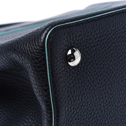 Louis Vuitton Taurillon Capucines MM Black Turquoise 23 of 29