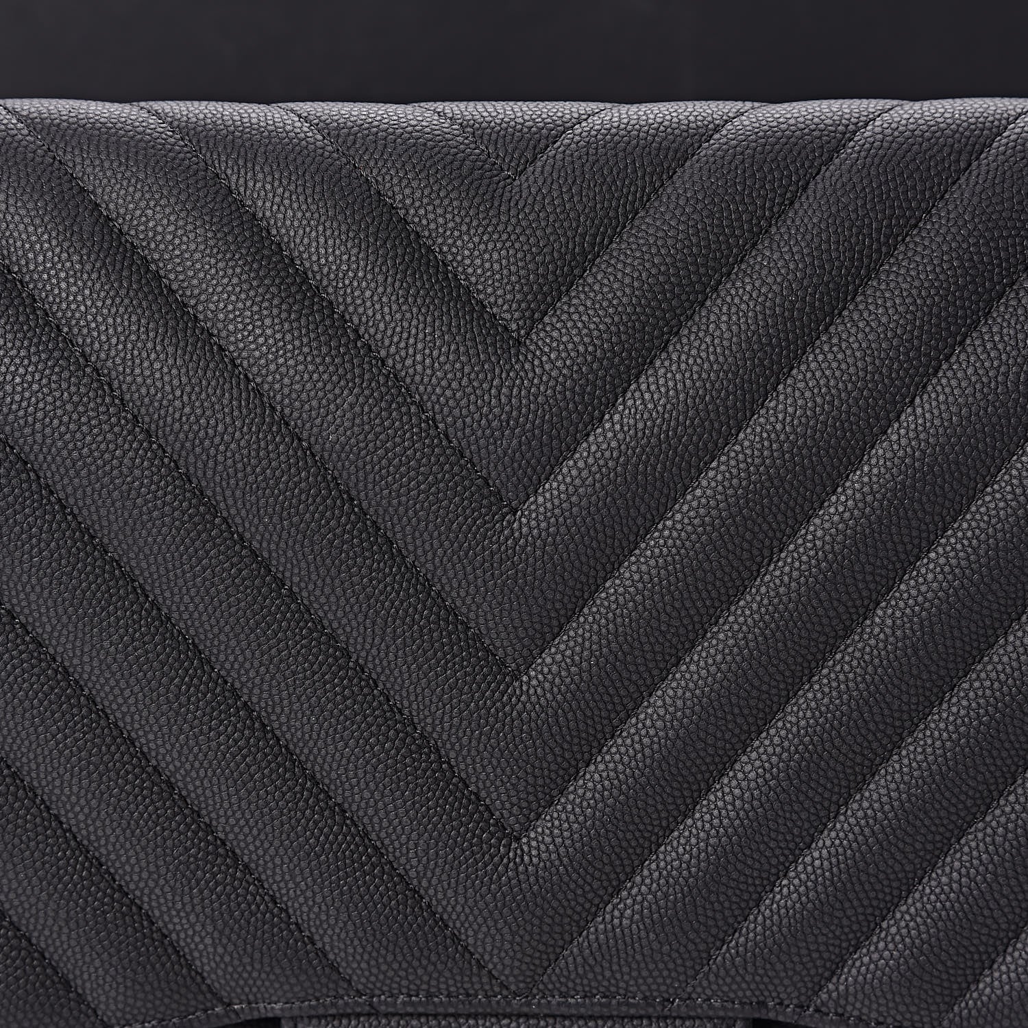 Chanel Caviar Chevron Quilted Jumbo Double Flap Black 14 of 15
