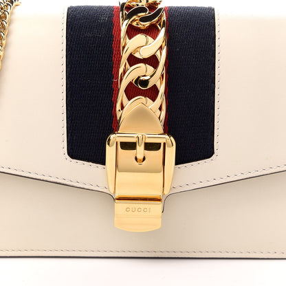 Gucci Calfskin Super Mini Sylvie Chain Shoulder Bag White 11 of 11