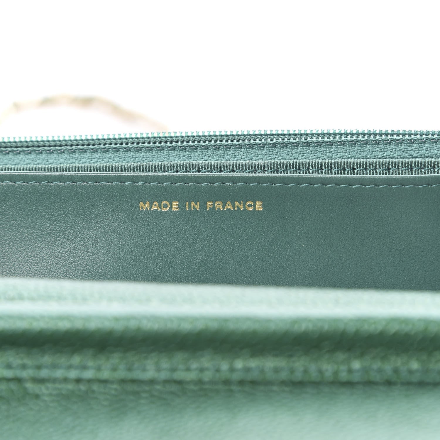 Chanel Metallic Caviar Quilted Wallet On Chain WOC Green 7 of 12